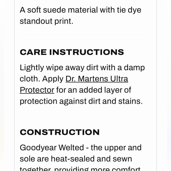 Dr‎ Martens boots 1460 Pascal Tie Dye Blue Pattern Boot size 6 moto boho - Picture 8 of 8